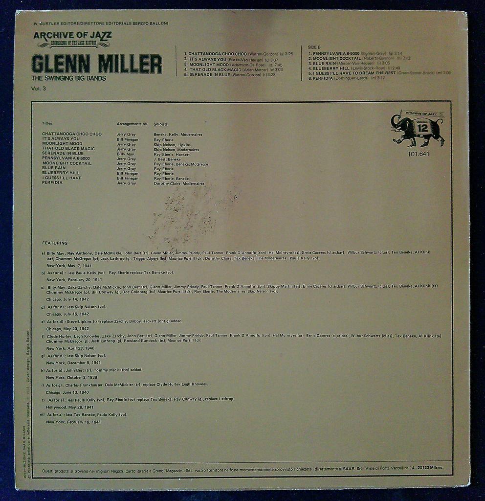 Vinyle Glenn Miller - The Swinging Big Bands Vol. 3