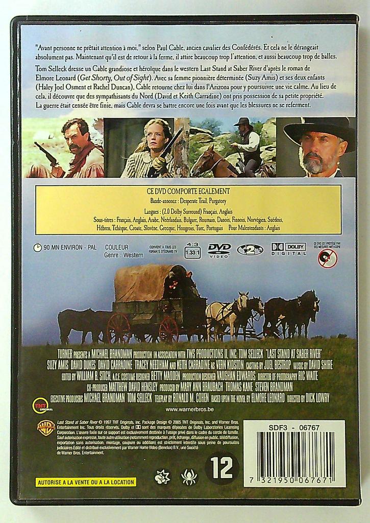 Dvd Last Stand at Saber River Tom Selleck Western