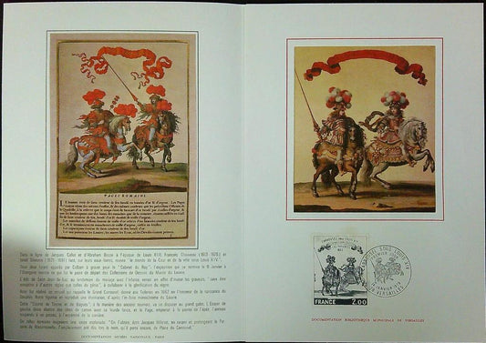 Carrousel Sous Louis Xiv Enveloppe Dépliant Timbre 1er jour Encart Fdc Yvert et Tellier