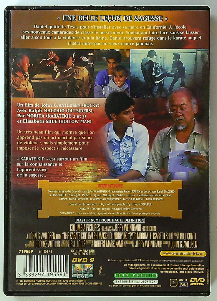 Dvd Karaté Kid Édition Spéciale