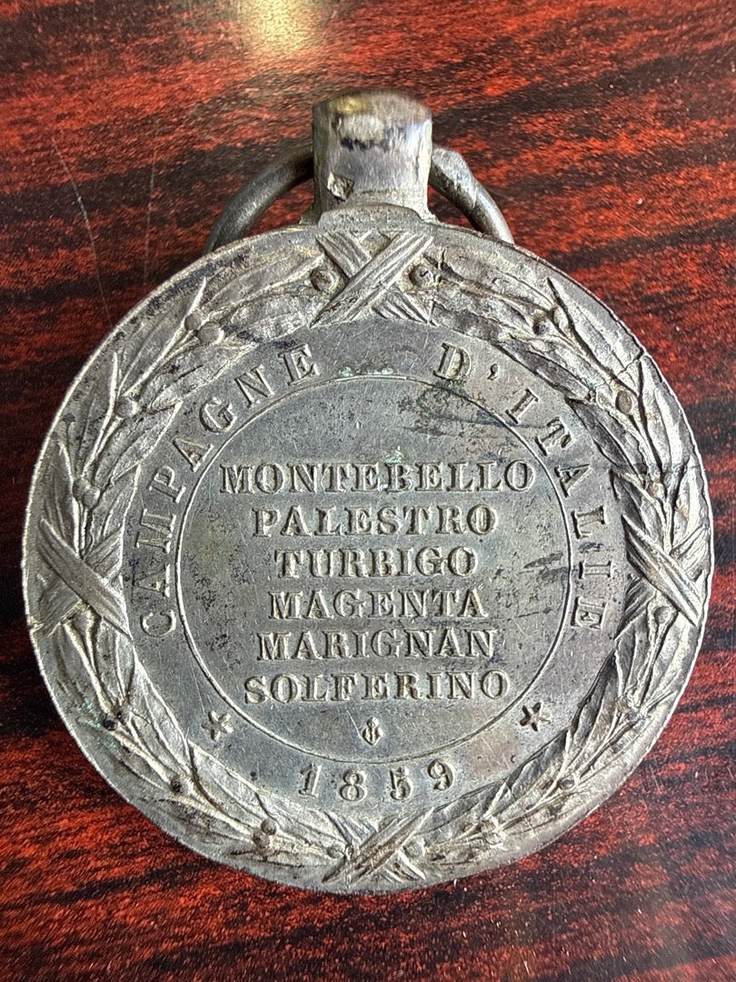 Médaille – Barre – Numismatique – Campagne d'italie 1859