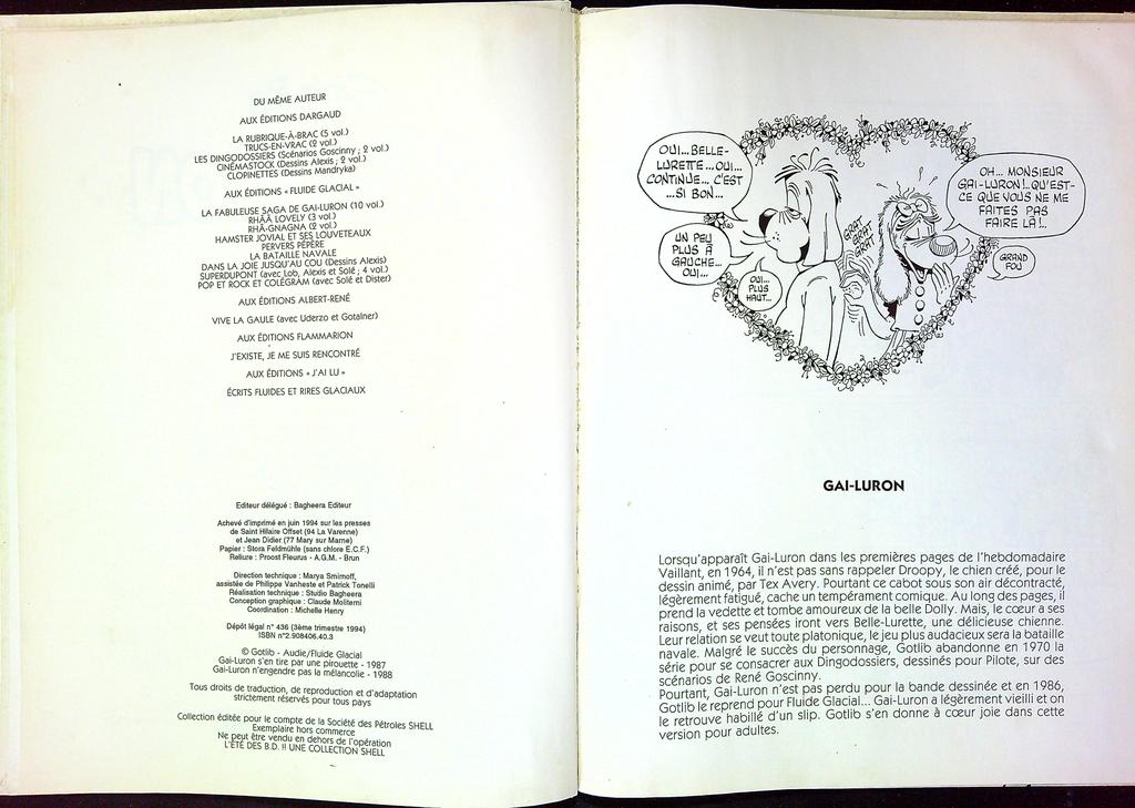 Bd – Gai-luron Gotlib Shell – Livre – Édition promotionnelle vintage
