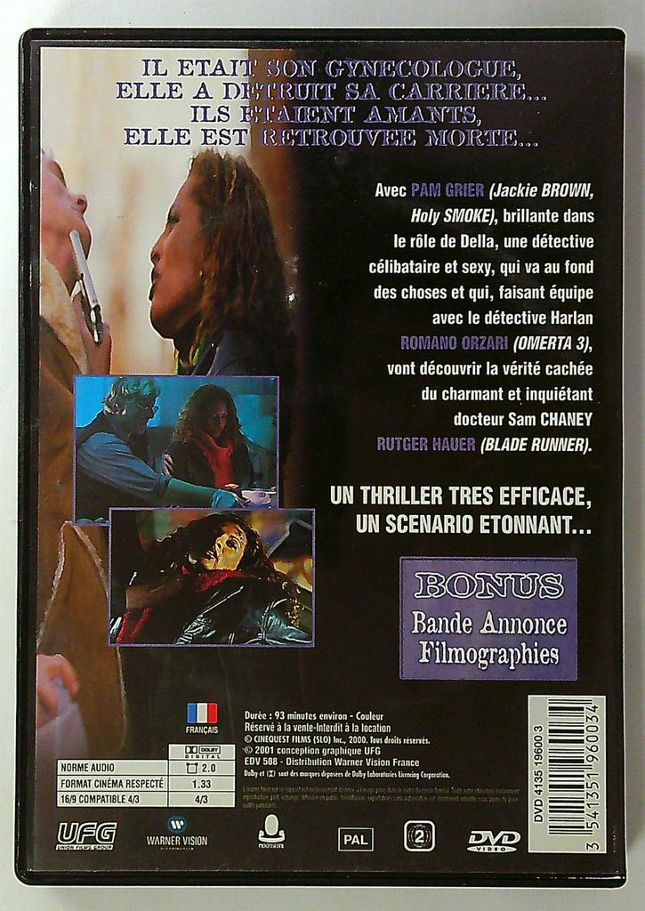 Dvd Wilder thriller Pam Grier Rutger Hauer