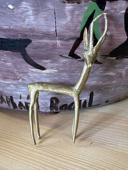 Statuettes antilopes – Laiton – Ornements – Vintage