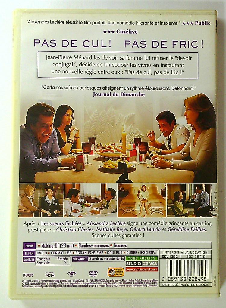 Dvd Le Prix à Payer - Christian Clavier - Alexandra Leclère
