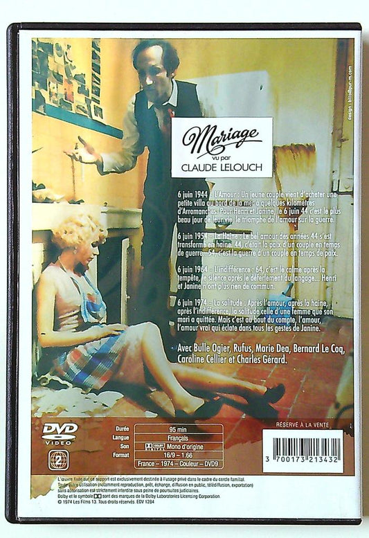 Dvd Mariage vu par Claude Lelouch Bulle Ogier Rufus