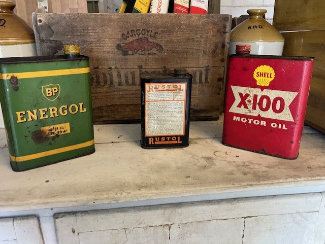 Bidon D'Huile Vintage, Marque Shell x-100