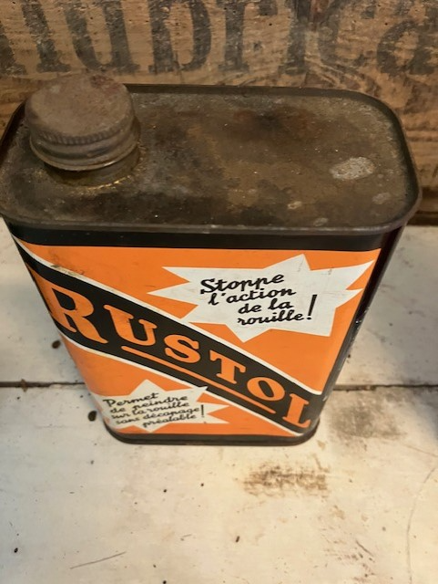 Bidon D'Huile Vintage, Marque Rustol