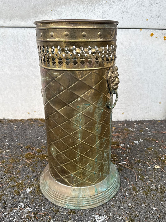 Porte-parapluie – Laiton – Décoration – Tête de lion