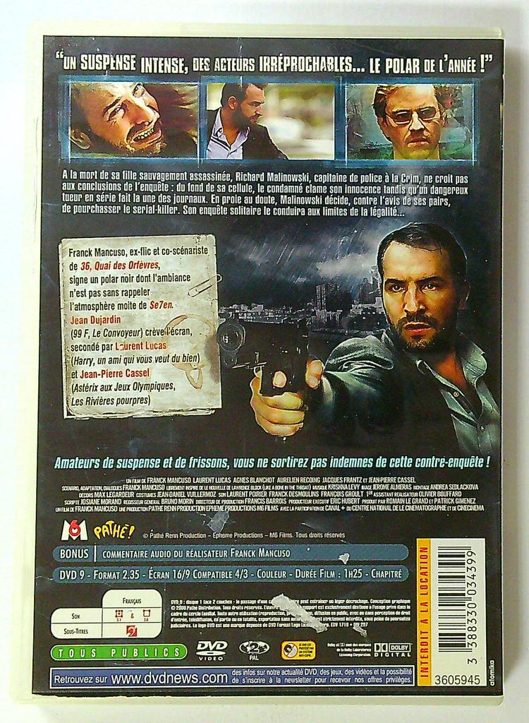 Dvd Contre-enquête Jean Dujardin