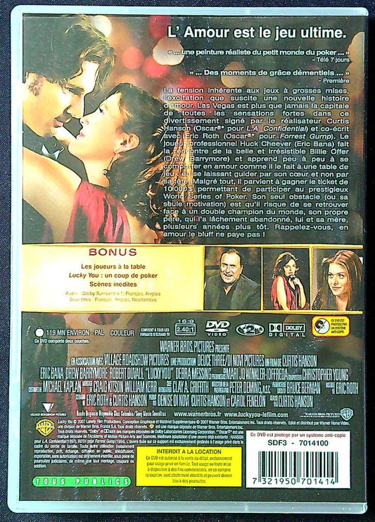 Dvd Lucky You – Warner Bros – Divertissement – Film Poker Eric Bana