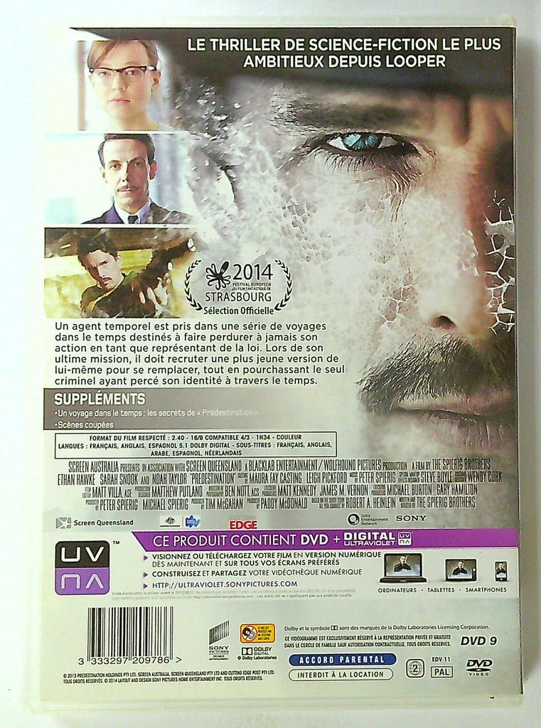 Dvd Prédestination Ethan Hawke Science-fiction Thriller