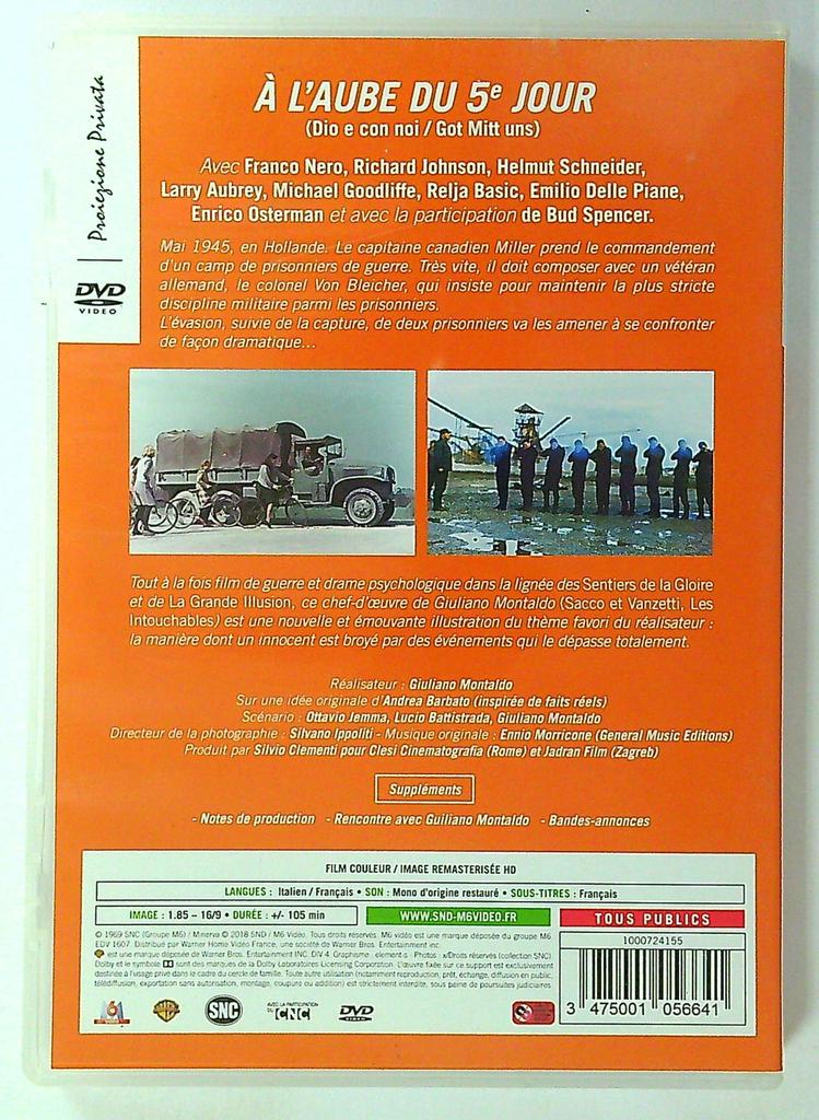 À l'aube du 5e jour Dvd Franco Nero Bud Spencer