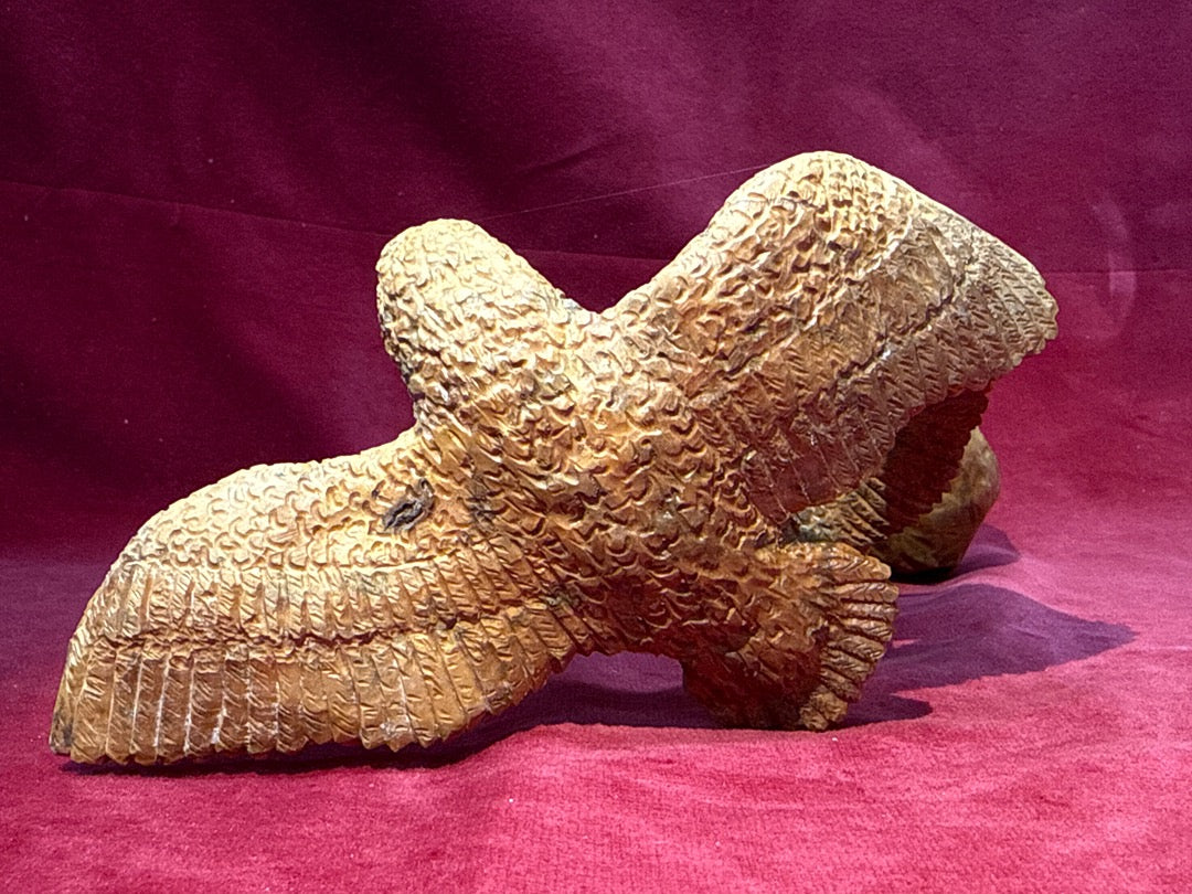 Sculpture bois oiseaux colibris Lechat 1973