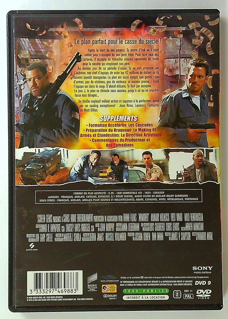 Blindés Dvd Action Jean Reno Fishburne