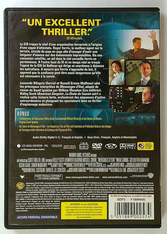 Dvd Mensonges d'état Ridley Scott Dicaprio Crowe