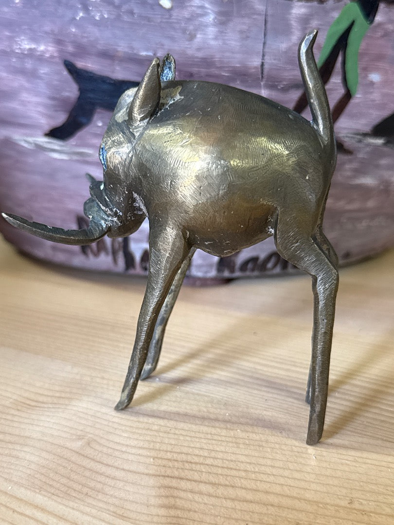 Figurines phacochères – Bronze Africain – Art – Duo vintage