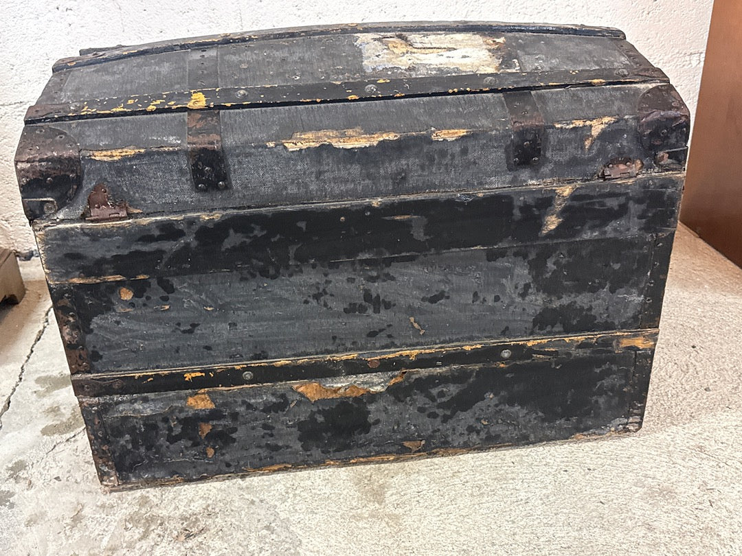 Malle ancienne en bois – Malle de voyage vintage