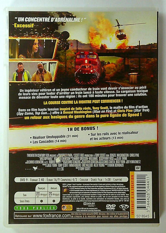 Dvd Unstoppable Action Denzel Washington Chris Pine