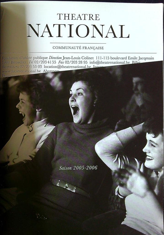 Programme Théâtre National Belgique Saison 2005-2006 noir