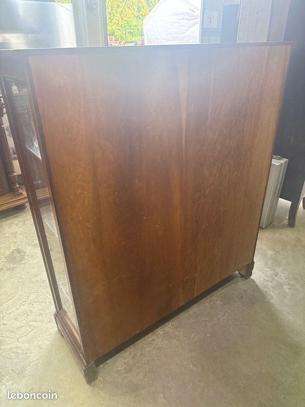 Vitrine marron – Style classique – Rangement – Bois et verre