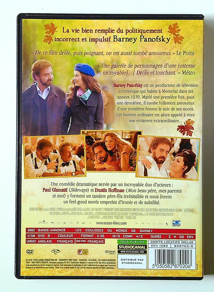 le Monde de Barney Dvd Studiocanal