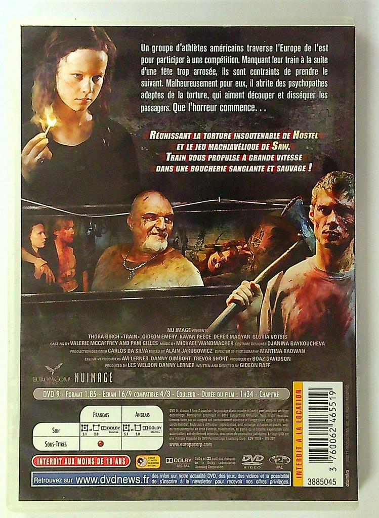 Dvd Film Horreur Train avec Thora Birch