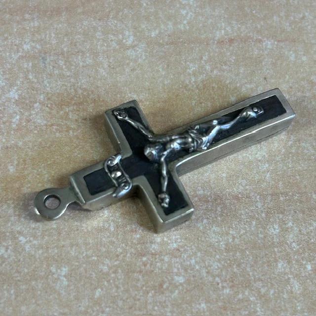 Reliquaire Croix, Crucifix en argent P.p Trappisti