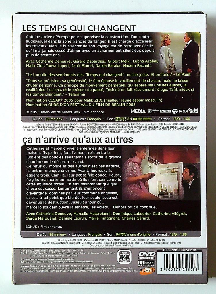 Edition Double Dvd Catherine Deneuve - 2 Films