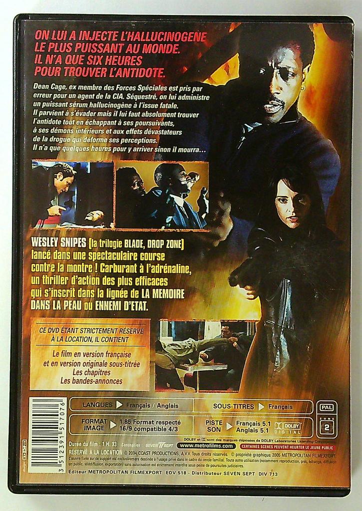 Dvd Indestructible Wesley Snipes Metropolitan Film & Video
