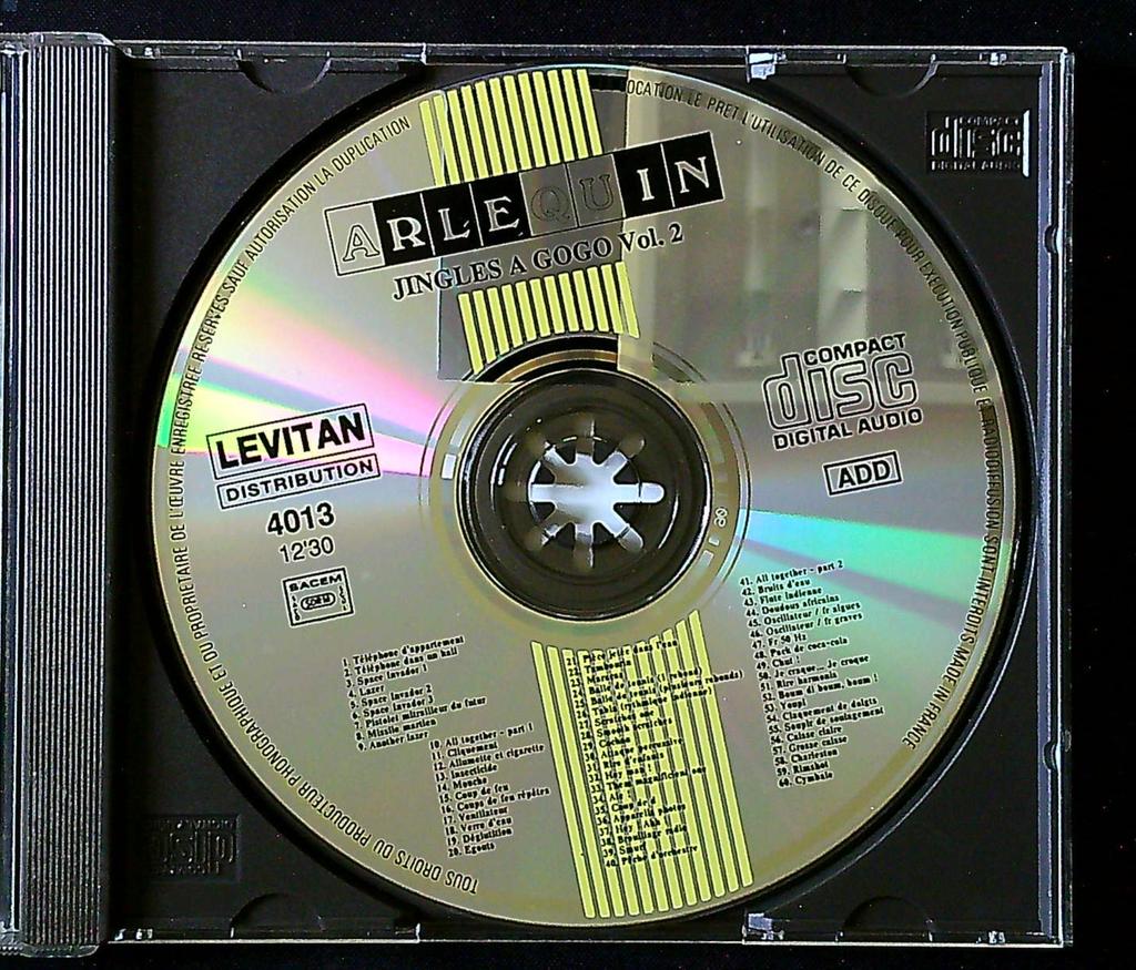 Cd Arlequin – L'apprenti Animateur Vol. 2 – Musique – Bruitages et jingles