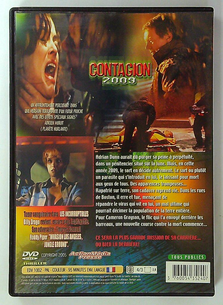 Dvd Thriller Contagion 2009 Billy Drago Roddy Piper