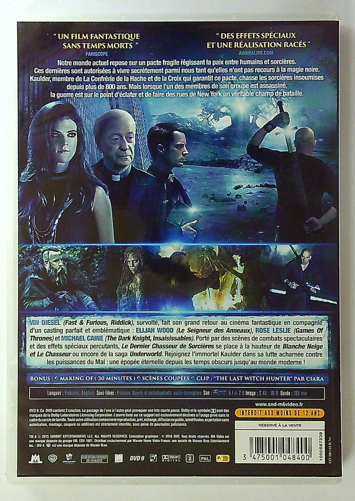 Dvd Le Dernier Chasseur de Sorcières Vin Diesel M6 Vidéo