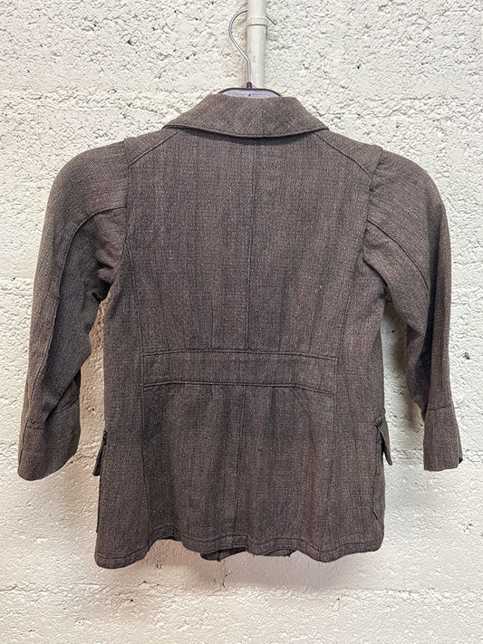 Veste marron ancienne école Veste vintage chevron