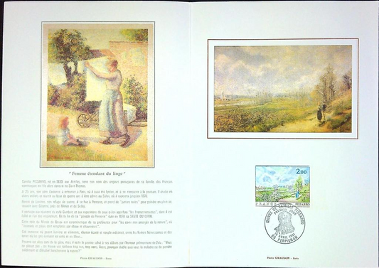 Pissarro Enveloppe Dépliant Timbre 1er jour Encart Fdc Yvert et Tellier