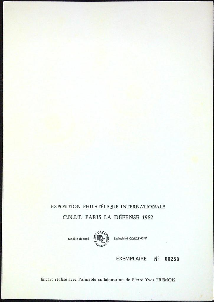 Cnit 82 Enveloppe Dépliant Timbre 1er jour Encart Fdc Yvert et Tellier
