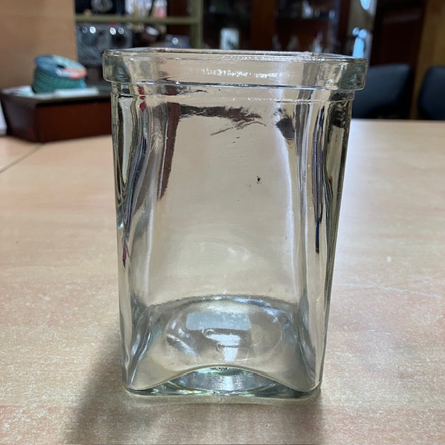Vase / Pot De Forme Carré En Verre