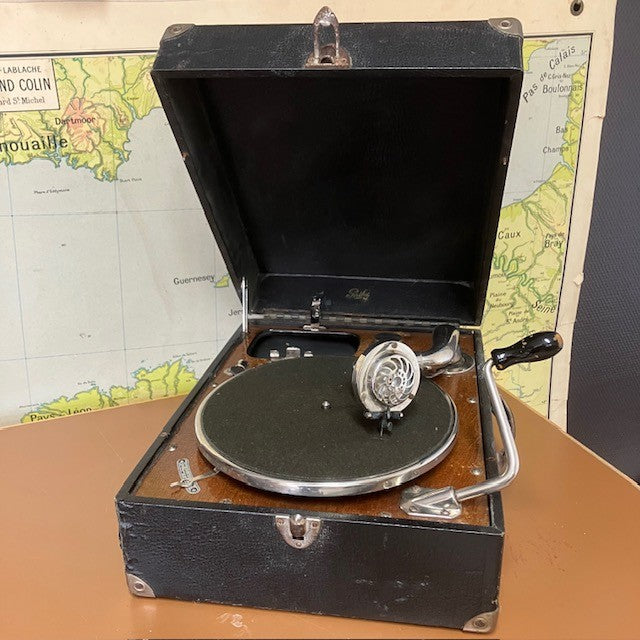 Valise Gramophone, Phonographe Pathé A Manivelle