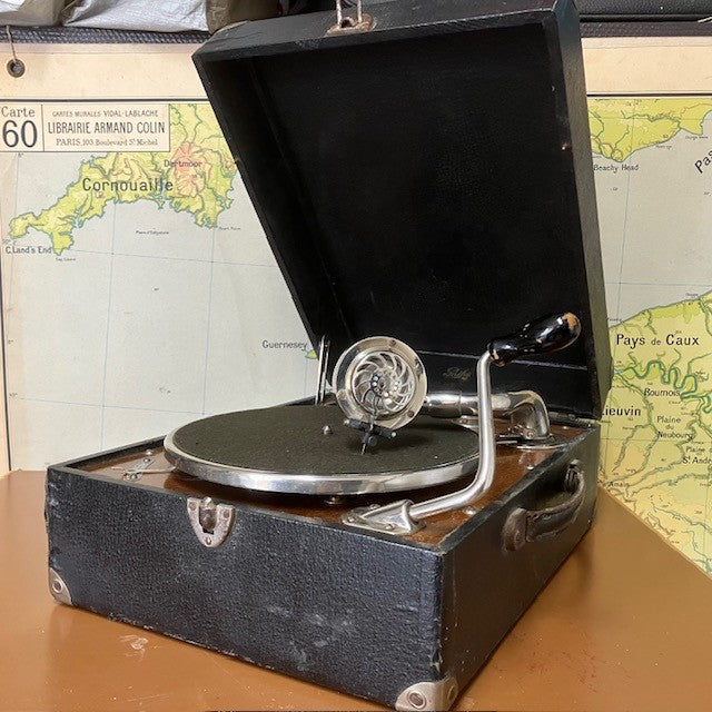 Valise Gramophone, Phonographe Pathé A Manivelle