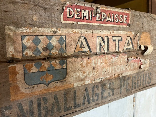 Caisse En Bois De Transport De Bidon D’Huile Automobile Antar
