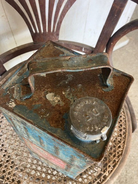 Ancien Bidon D'Essence Carburant Automobiline Desmarais Freres