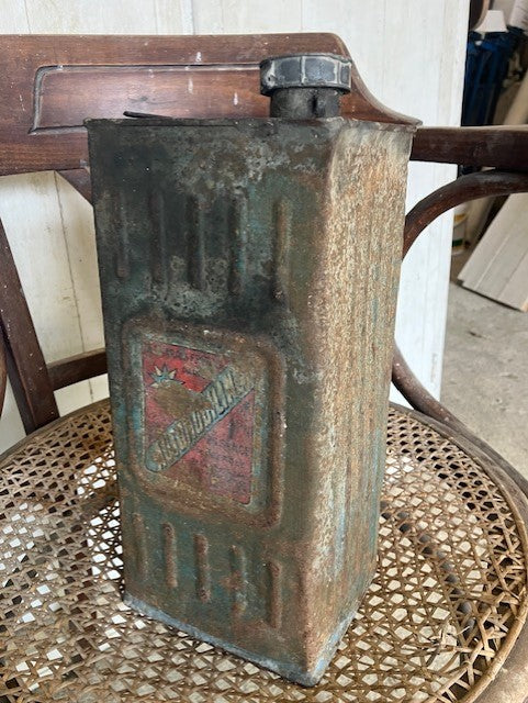Ancien Bidon D'Essence Carburant Automobiline Desmarais Freres