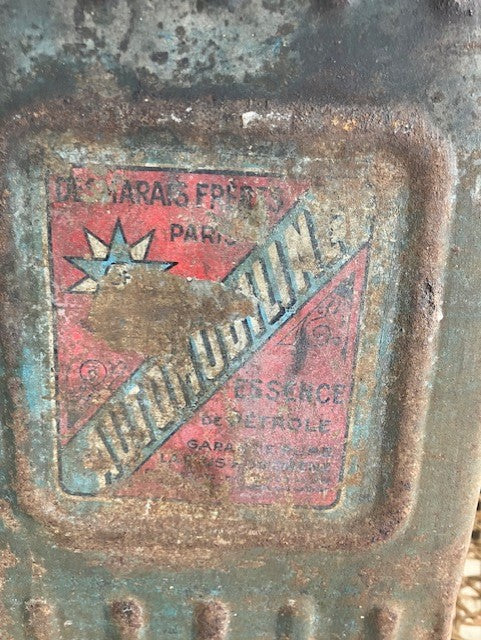 Ancien Bidon D'Essence Carburant Automobiline Desmarais Freres