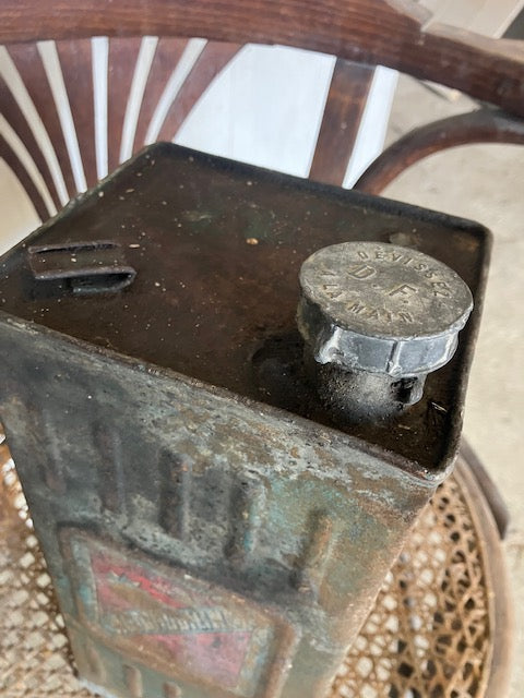 Ancien Bidon D'Essence Carburant Automobiline Desmarais Freres