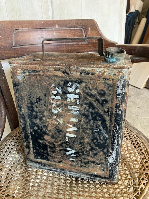 Ancien Bidon D'Essence Style Shell Mex BP Ltd WW2 Serial n. 3833
