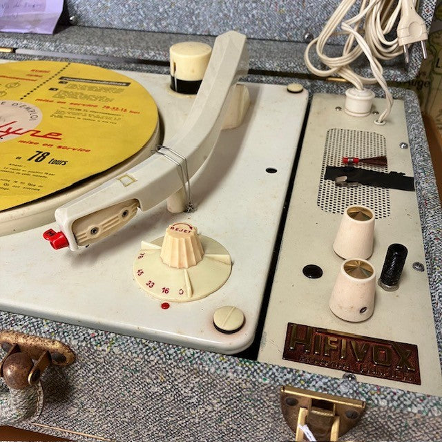 Valise Tourne Disque, Electrophone, Hifivox, Production Barbier