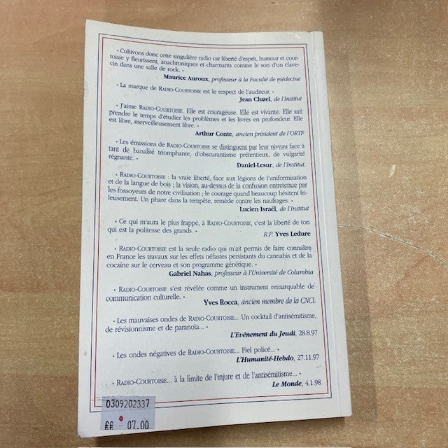 Livre Dix Ans De Ferveur, Par Le Courrier De Radio-Courtoisie