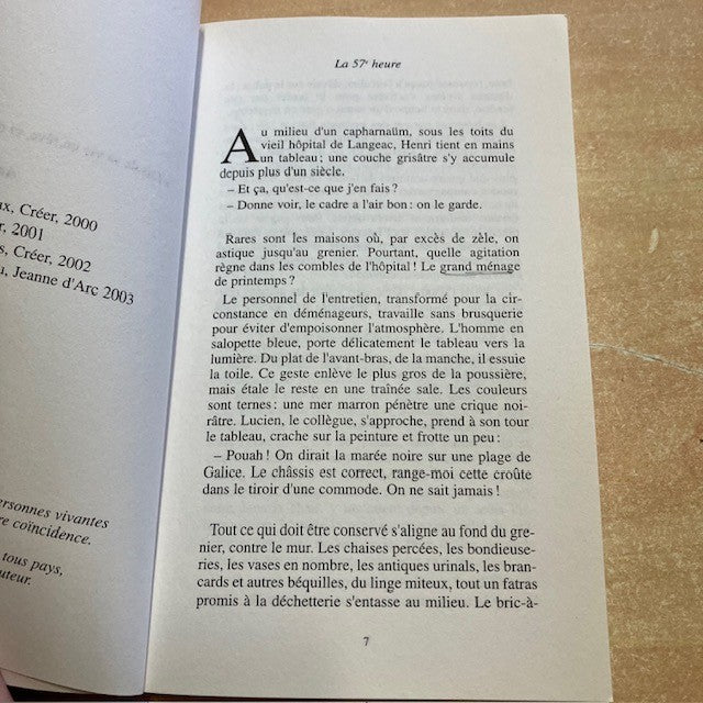 Livre La 57 eme heure, Par Bernard Astruc