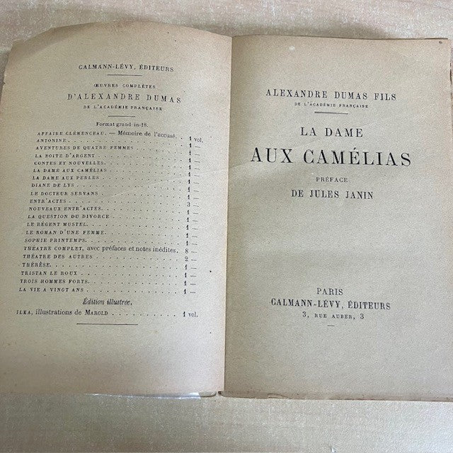 Livre La Dame Aux Camélias D'Alexandre Dumas