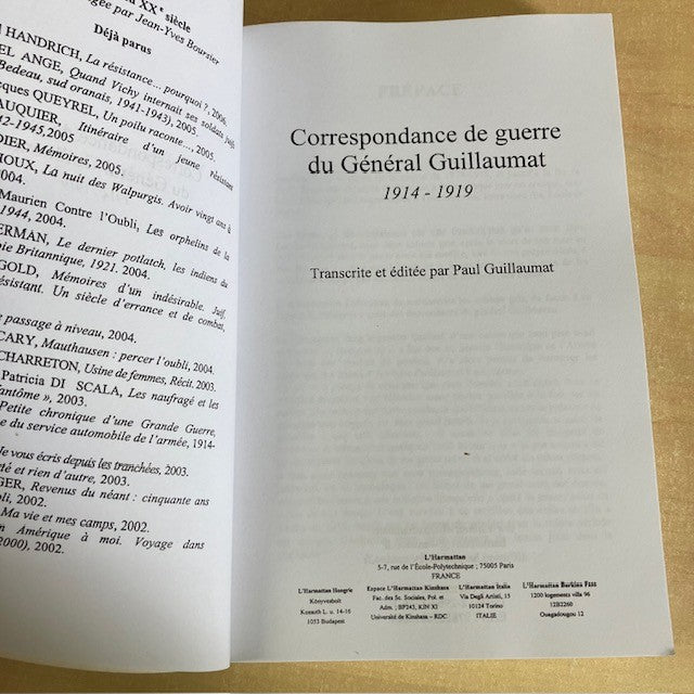 Livre Correspondance De Guerre Du Général Guillaumat